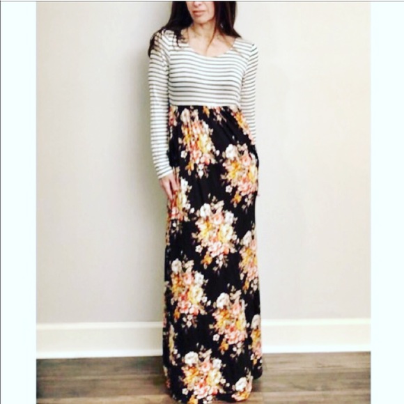 Dresses & Skirts - ✨LAST ONE ✨striped top floral skirt maxi dress